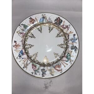 Hand Painted Decorated Porcelain Plate by Salviati & Co. Italy